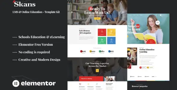 Skans – Learning & Online Education Elementor Template Kit