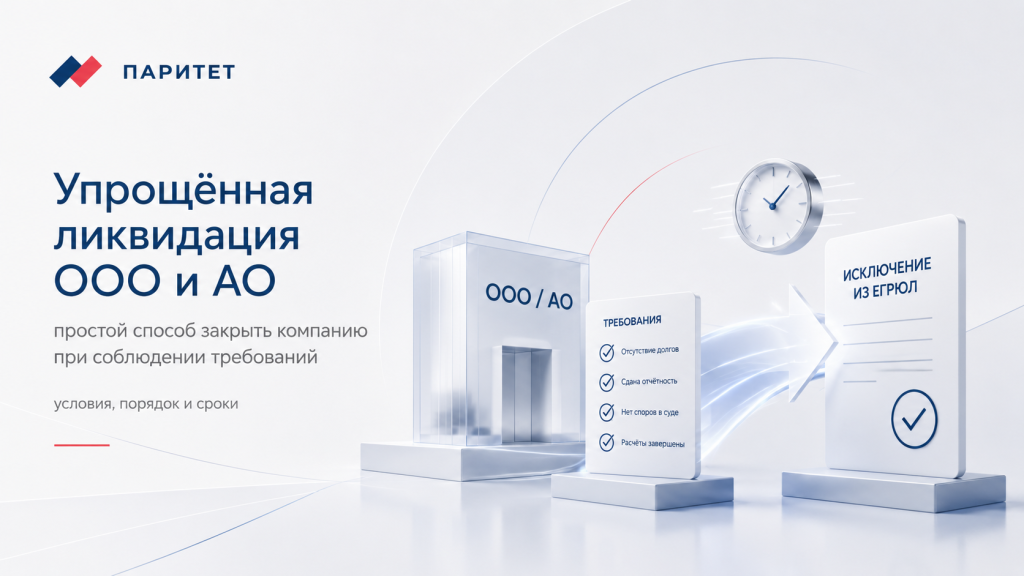 Упрощённая ликвидация ООО и АО при соблюдении установленных требований